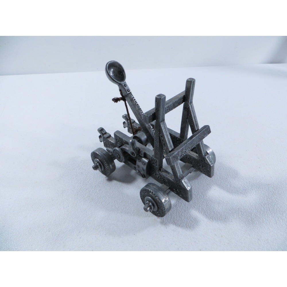 Denix Miniature Medieval Metal catapult Pewter Desktop Paperweight Collectible